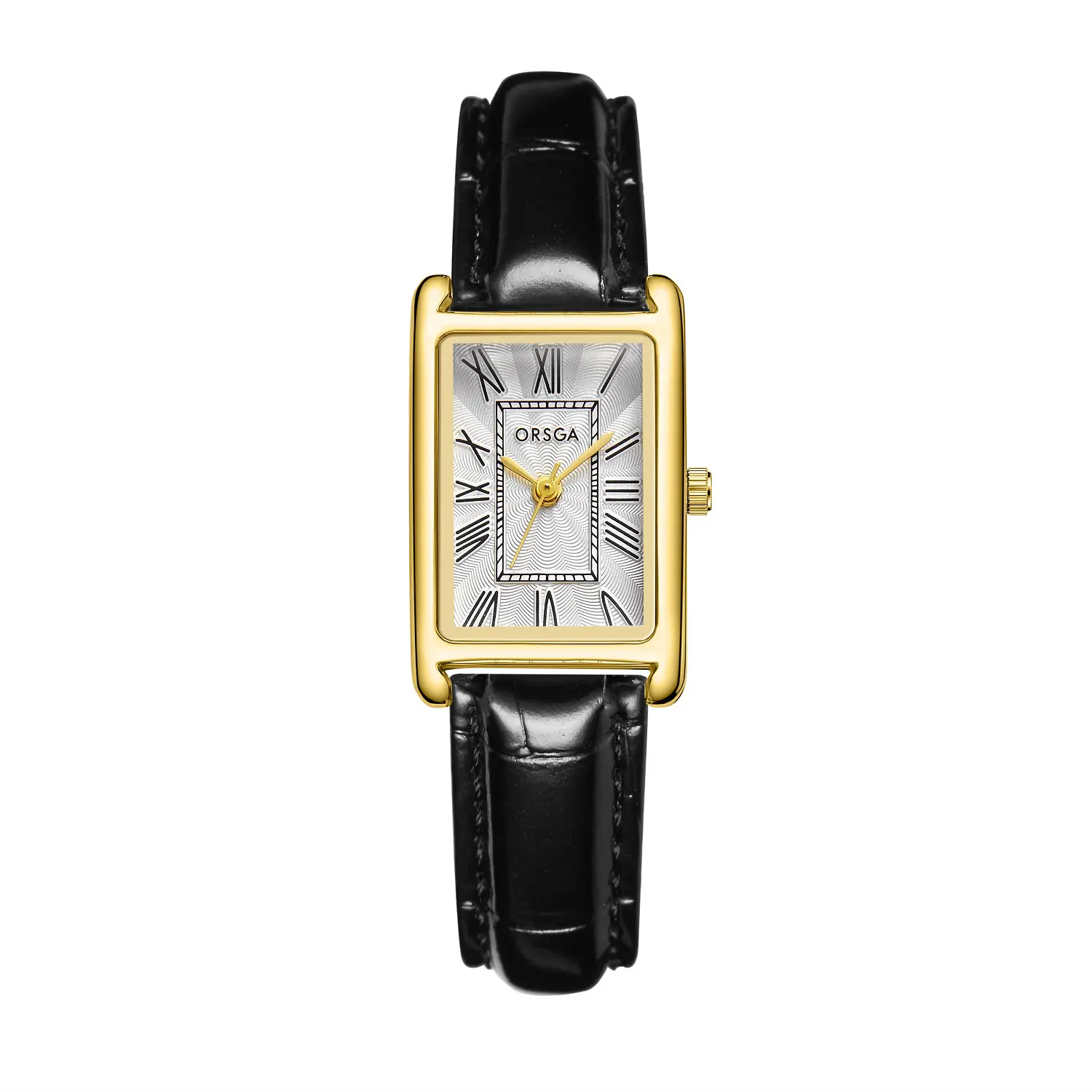 Women's Small Square Gold Watch with Black Strap - Image 22