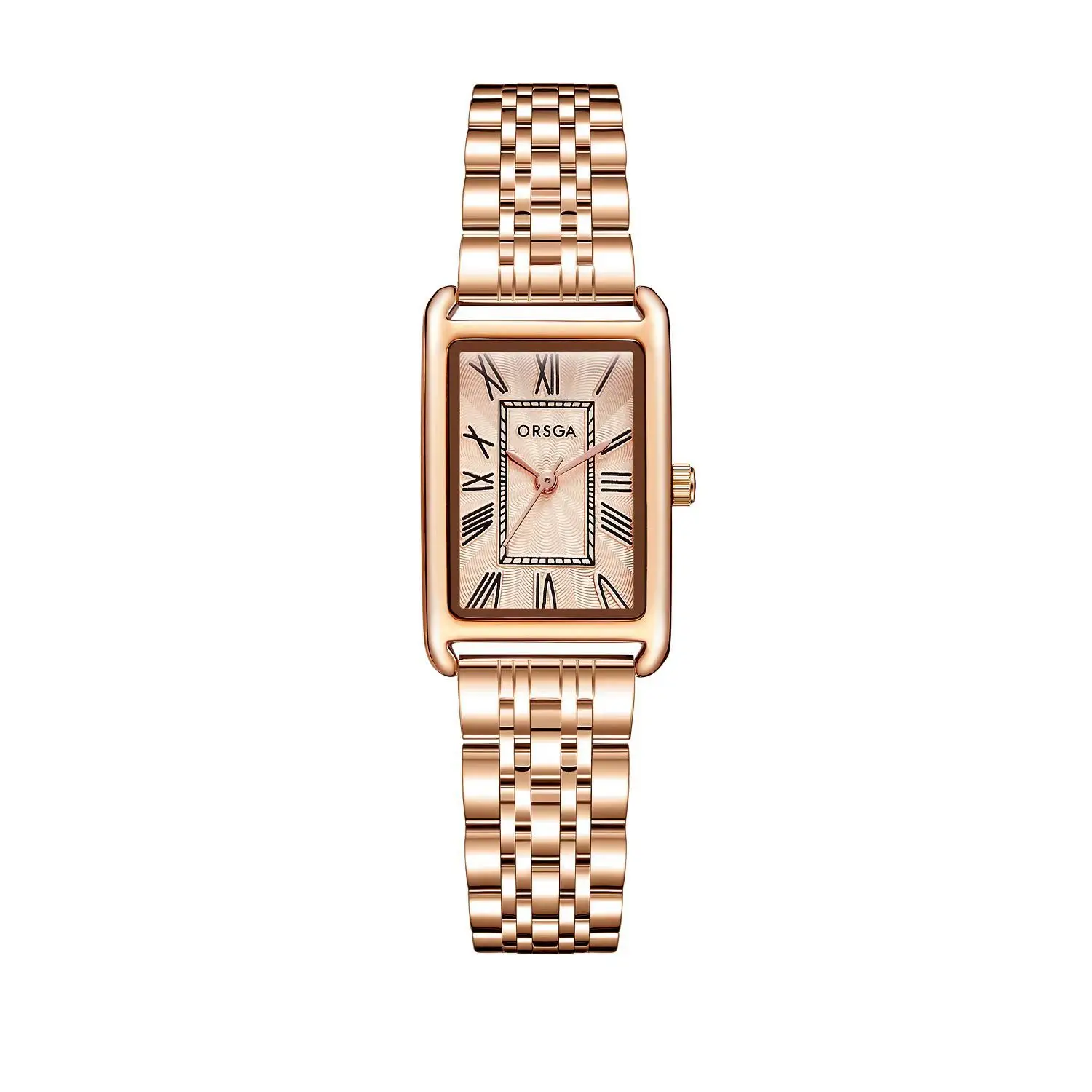 Women's Small Square Gold Watch with Black Strap - Image 14
