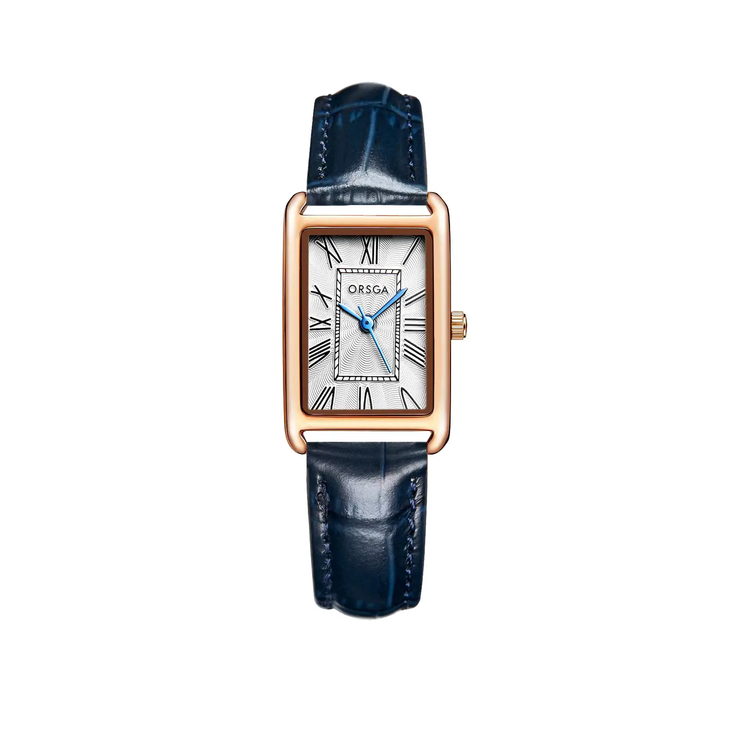 Women's Small Square Gold Watch with Black Strap - Image 5