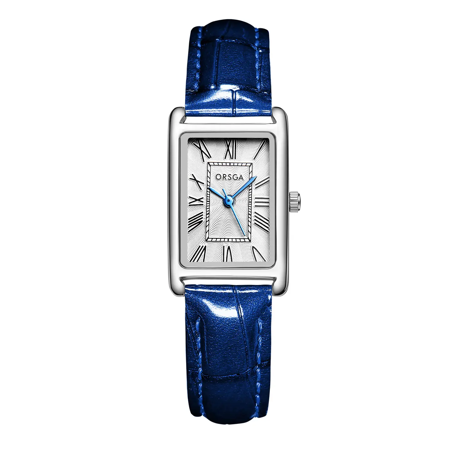 Women's Small Square Gold Watch with Black Strap - Image 8
