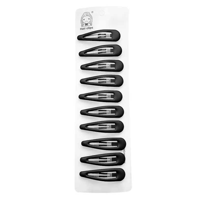 Black Hairpins for Women - 10 Pcs Clip Hair Clips