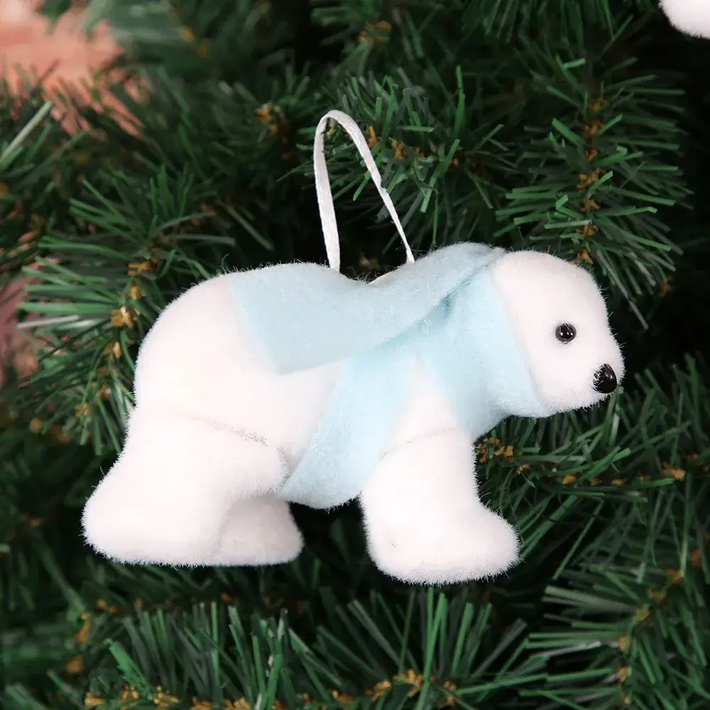 Christmas White Bear Decor Pendants for Tree - Image 5