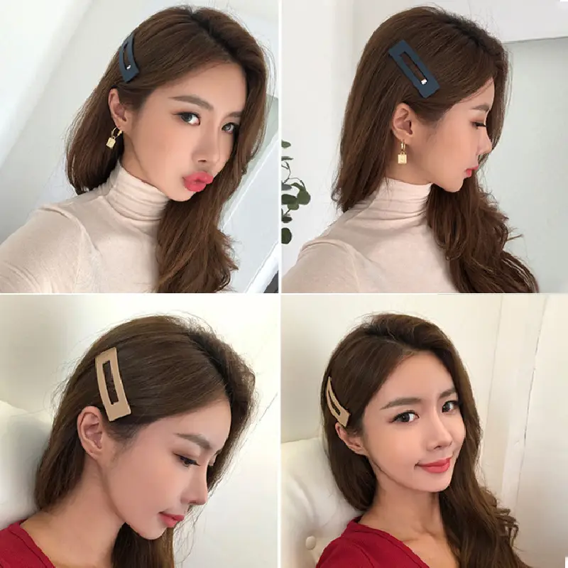 8cm Frosted Hair Clip for Girls Side Bangs
