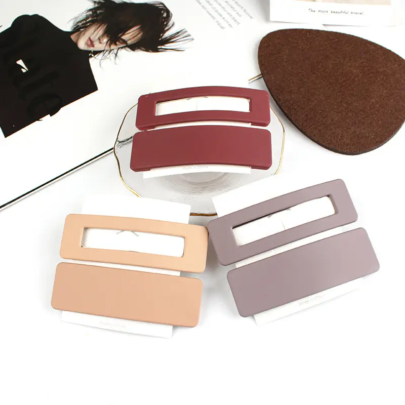 8cm Frosted Hair Clip for Girls Side Bangs
