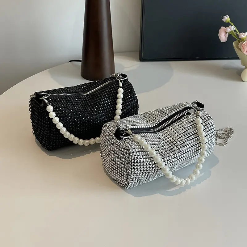 Black Pearl Chain Shoulder Bag for Women 2024 - Image 3