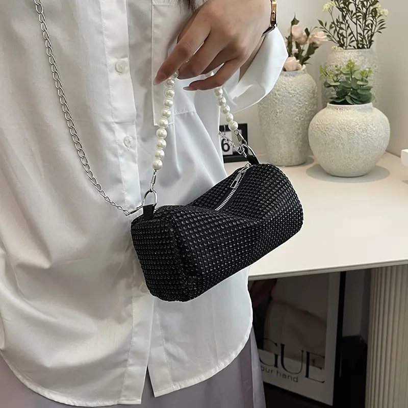 Black Pearl Chain Shoulder Bag for Women 2024 - Image 5