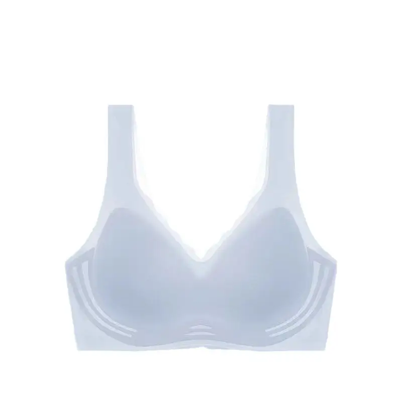 Cool Sense Traceless Underwear Women's Summer Ultra-thin Summer Small Chest Push-up Bra No Steel Ring Vest Sports Bra
