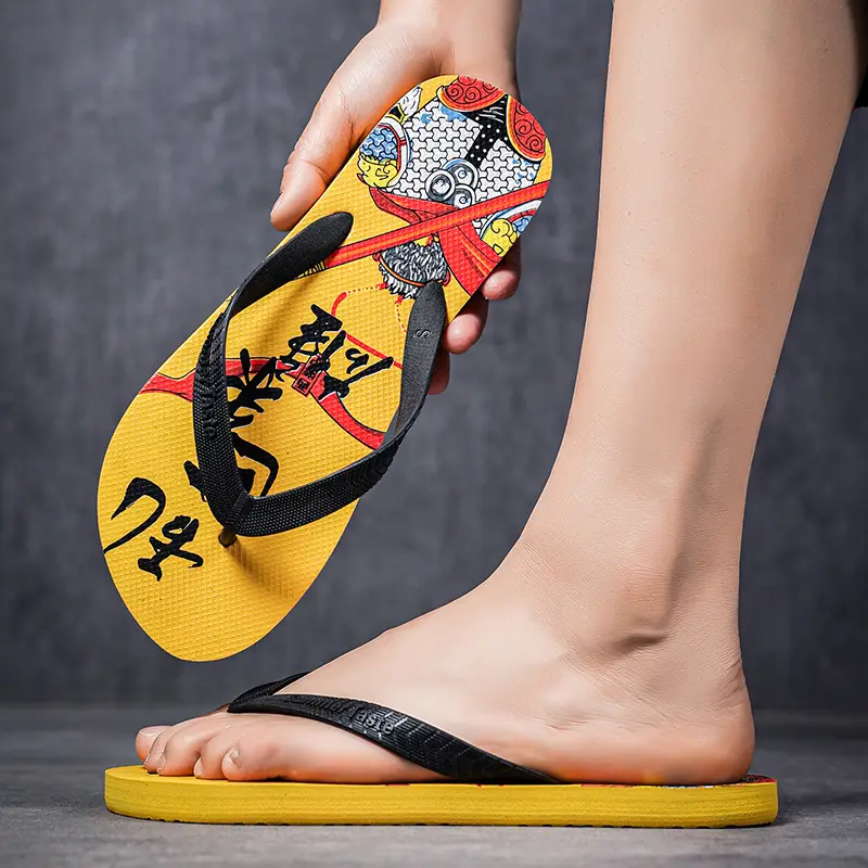 Summer New Korean Style Flip-Flops for Men, Non-Slip Soft Bottom, Outdoor Wear, Travel Wear-Resistant Beach Sandals and Slippers Wholesale - Image 7