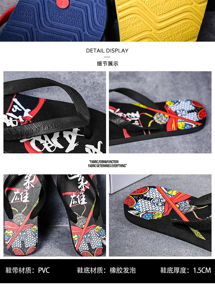 Summer New Korean Style Flip-Flops for Men, Non-Slip Soft Bottom, Outdoor Wear, Travel Wear-Resistant Beach Sandals and Slippers Wholesale — feature 5