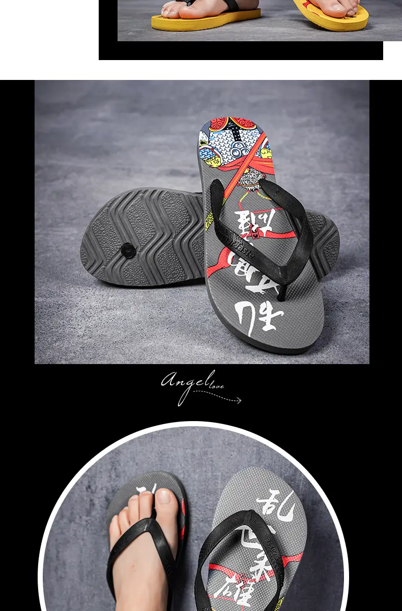 Summer New Korean Style Flip-Flops for Men, Non-Slip Soft Bottom, Outdoor Wear, Travel Wear-Resistant Beach Sandals and Slippers Wholesale — feature 9