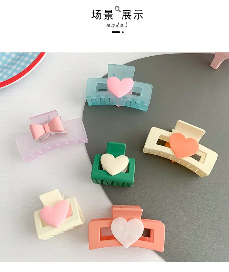 Oversized Heart Hairpin Clip for Women 13cm — feature 8