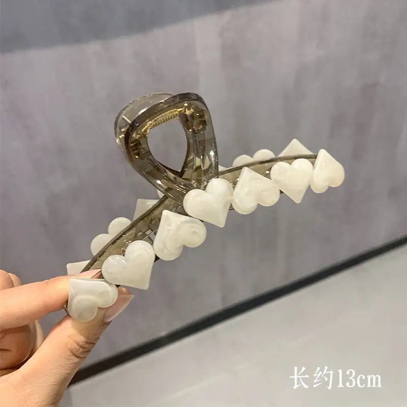 Oversized Heart Hairpin Clip for Women 13cm - Image 11