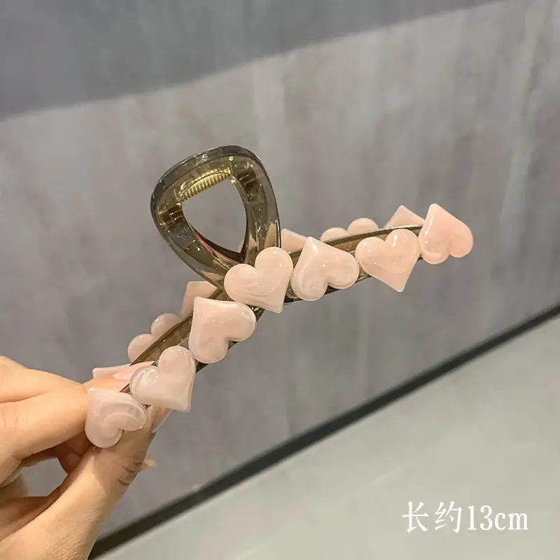 Oversized Heart Hairpin Clip for Women 13cm - Image 12