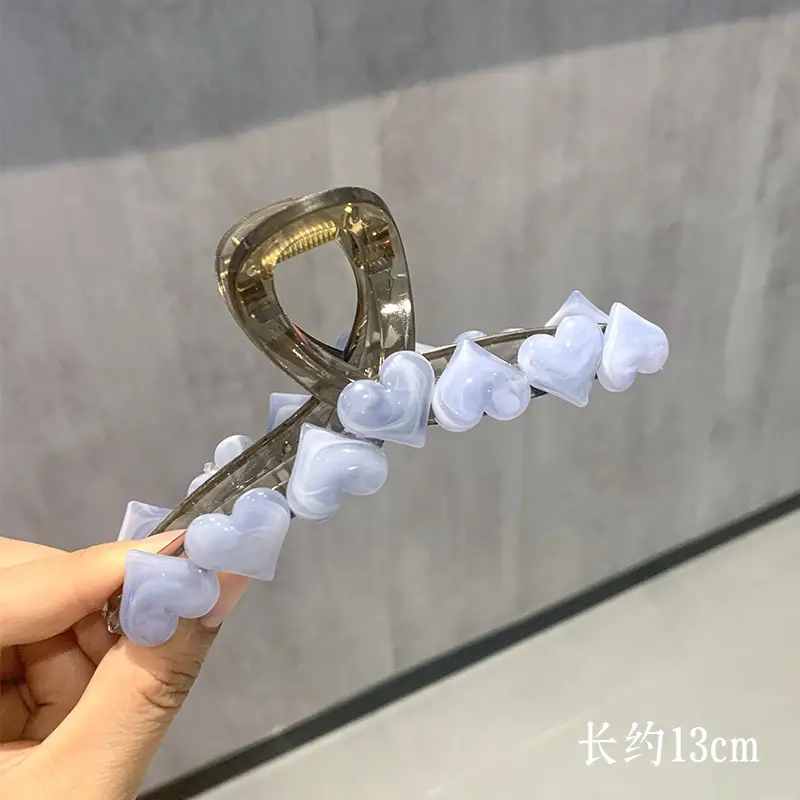 Oversized Heart Hairpin Clip for Women 13cm - Image 13