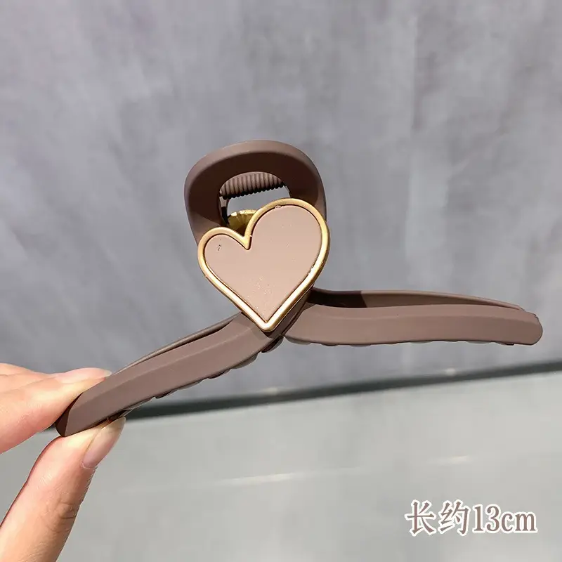 Oversized Heart Hairpin Clip for Women 13cm - Image 30