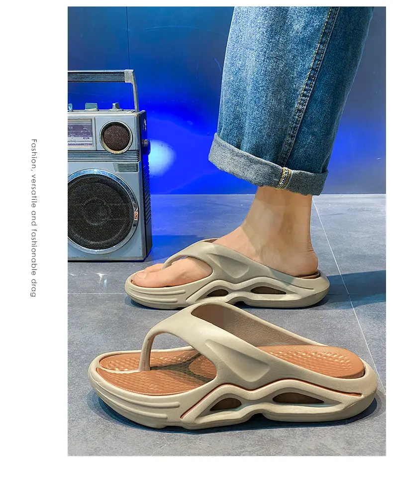Vietnam Flip-Flops Men Sandals Orange Black Lightweight Beach Shoes — feature 10