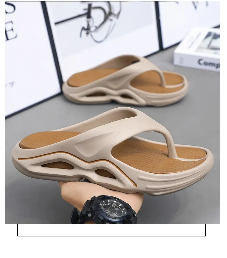 Vietnam Flip-Flops Men Sandals Orange Black Lightweight Beach Shoes — feature 13