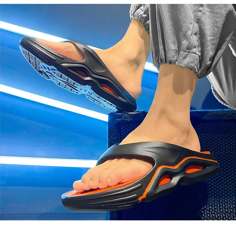 Vietnam Flip-Flops Men Sandals Orange Black Lightweight Beach Shoes — feature 16