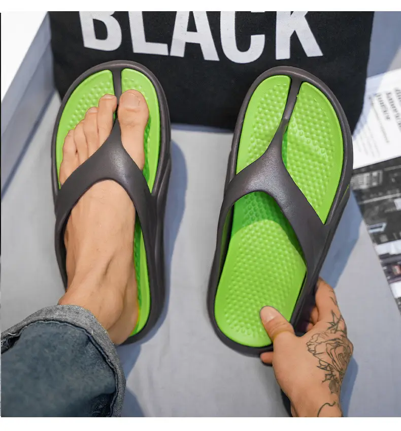 Vietnam Flip-Flops Men Sandals Orange Black Lightweight Beach Shoes — feature 21