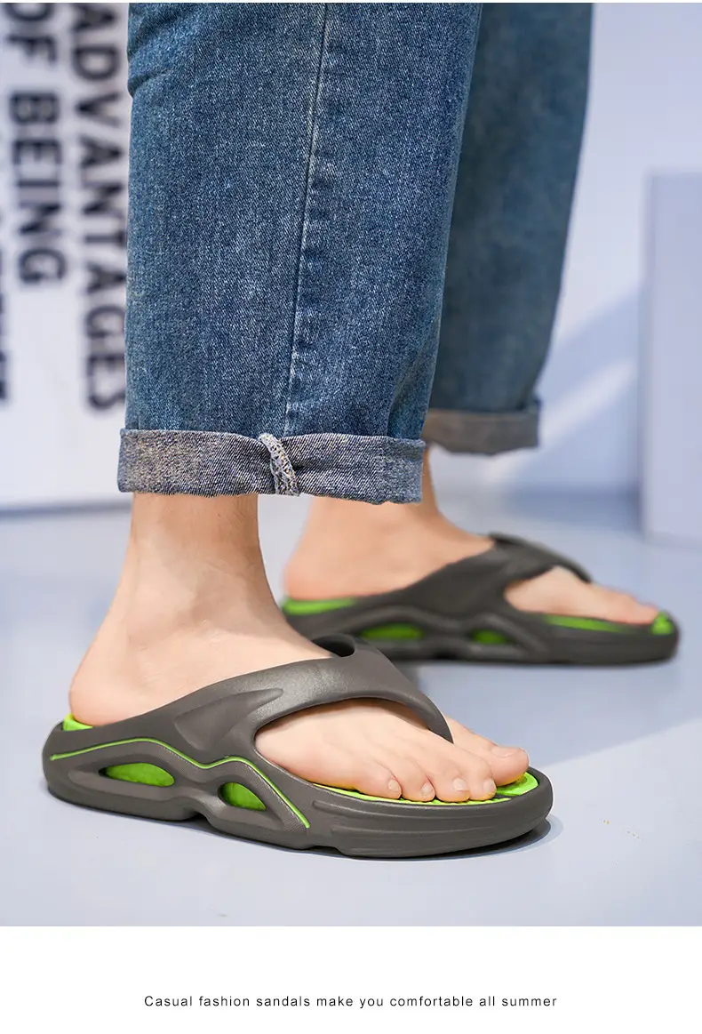 Vietnam Flip-Flops Men Sandals Orange Black Lightweight Beach Shoes — feature 22