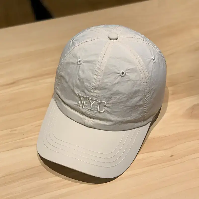 Women's Korean Embroidered Baseball Cap White Pink — feature 45