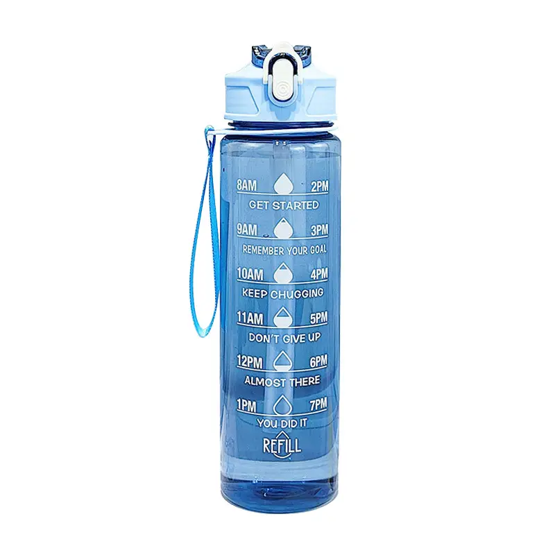 Super Capacity Water Cup Women's Summer 2000ml Sports Cup with Straw Scale High Color Value Outdoor Portable Kettle