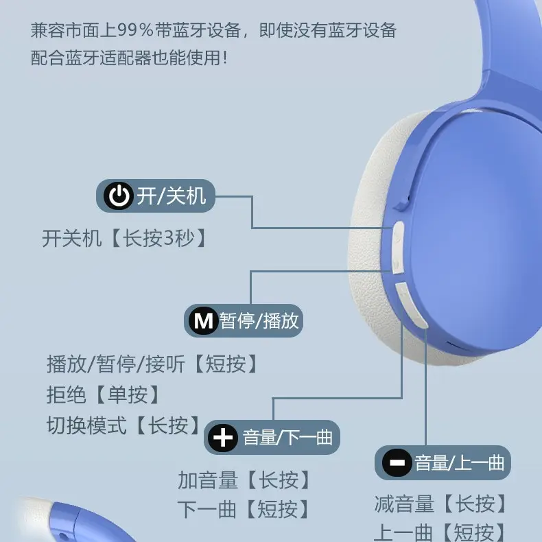 Wireless Bluetooth Headset with Multiple Sound Effects - Image 6