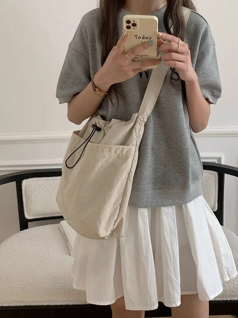 Black Casual Large Shoulder Bag for Women 2026 - Image 4