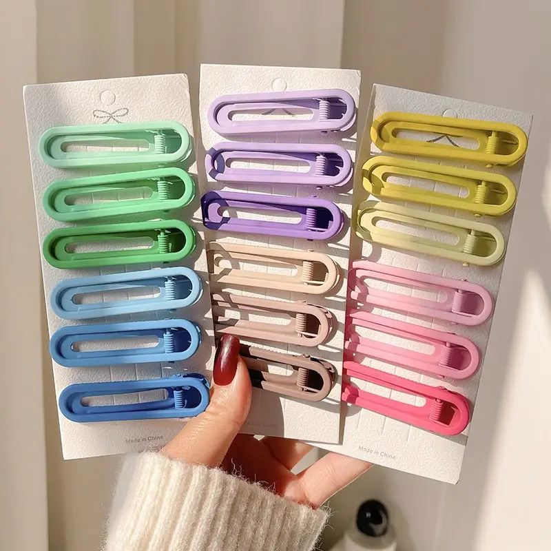 Candy Color Hair Clips for Women's Bangs Clip