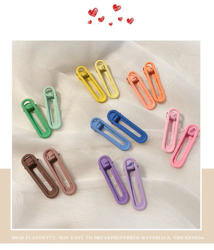 Candy Color Hair Clips for Women's Bangs Clip — feature 9