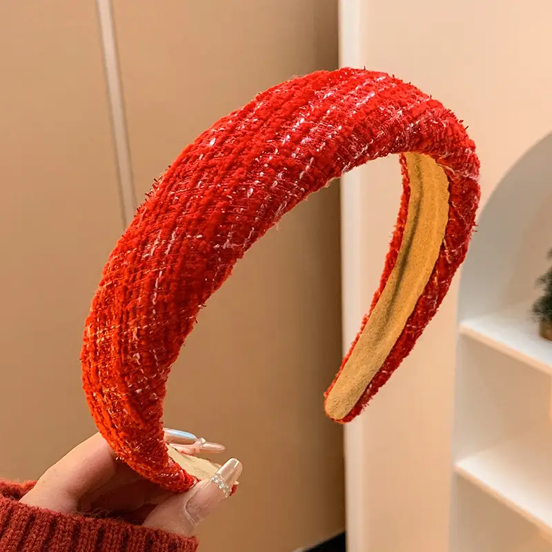 Red Velvet High Skull Pressure Headband for Women - Image 9