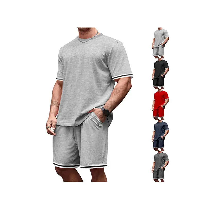 Men Green Short Sleeve T-Shirt Shorts Set 2026 - Image 10