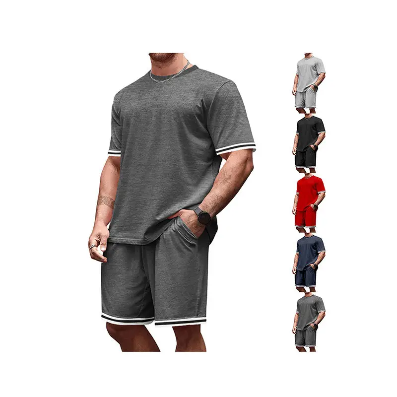 Men Green Short Sleeve T-Shirt Shorts Set 2026 - Image 11