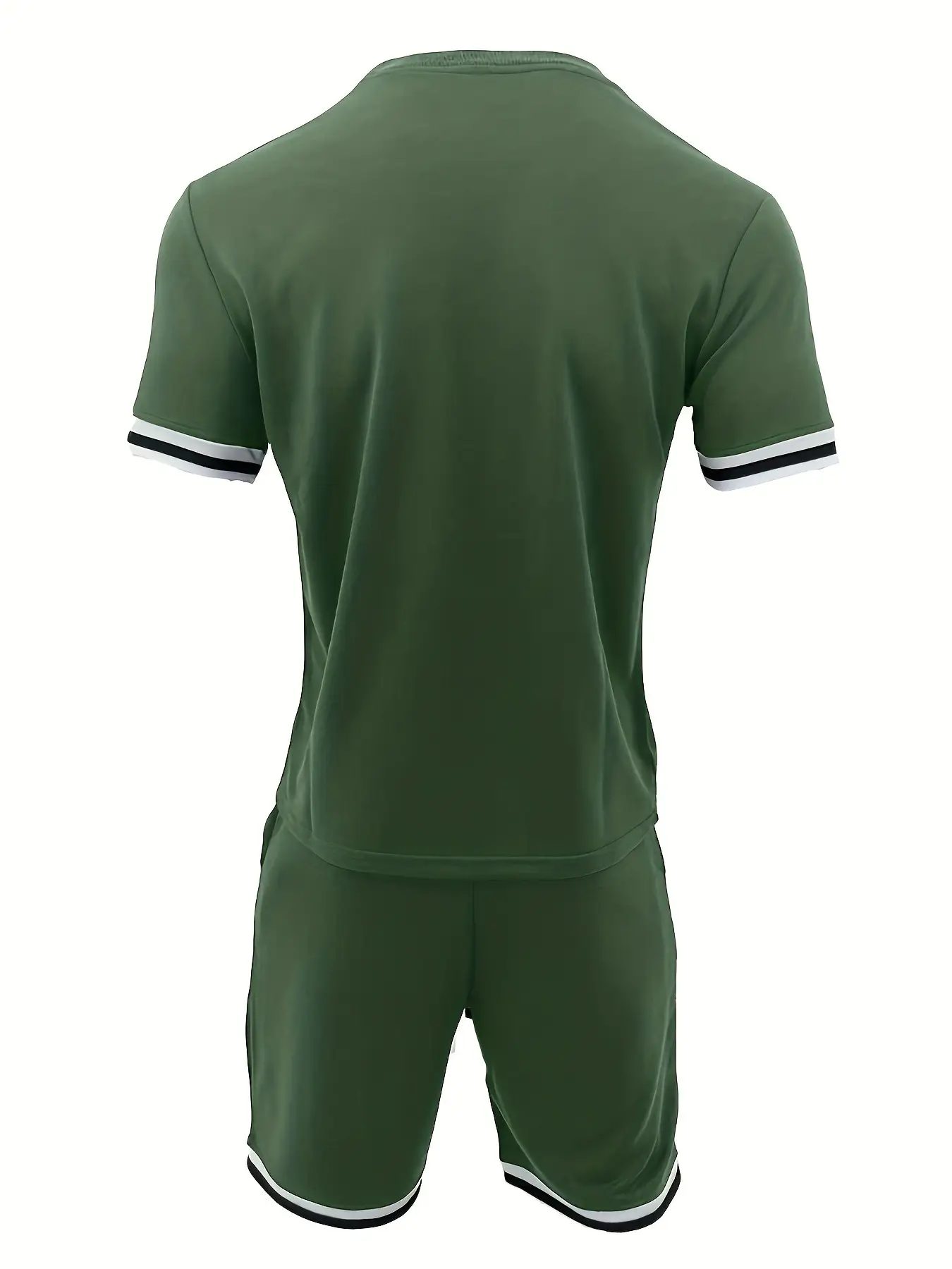 Men Green Short Sleeve T-Shirt Shorts Set 2026 — feature 32