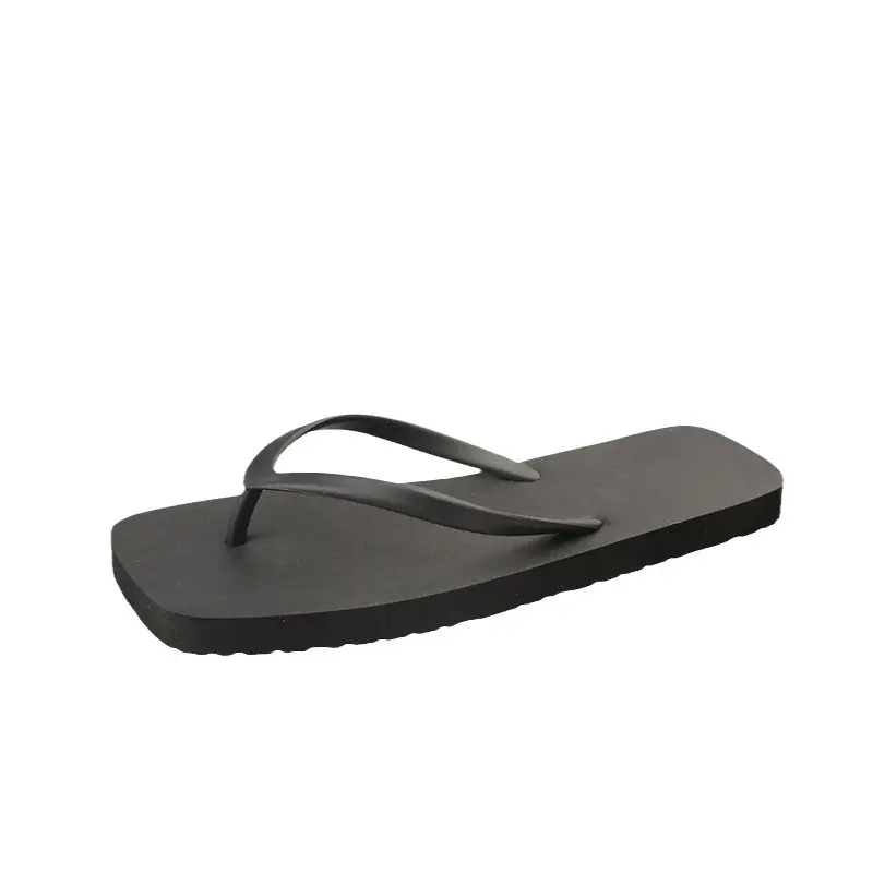 Women's New Japanese Style Flip Flops Pure Color Travel Non-Slip Soft Bottom