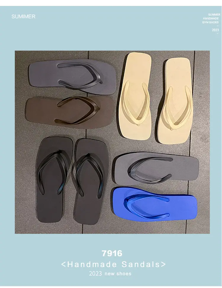 Women's New Japanese Style Flip Flops Pure Color Travel Non-Slip Soft Bottom — feature 1