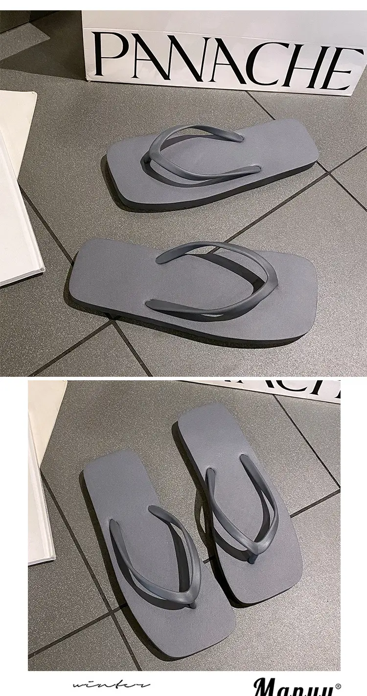Women's New Japanese Style Flip Flops Pure Color Travel Non-Slip Soft Bottom — feature 10