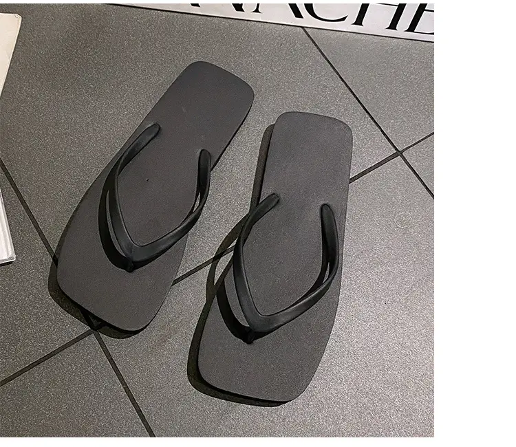 Women's New Japanese Style Flip Flops Pure Color Travel Non-Slip Soft Bottom — feature 12