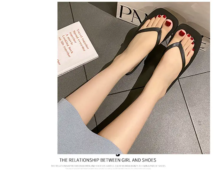 Women's New Japanese Style Flip Flops Pure Color Travel Non-Slip Soft Bottom — feature 19