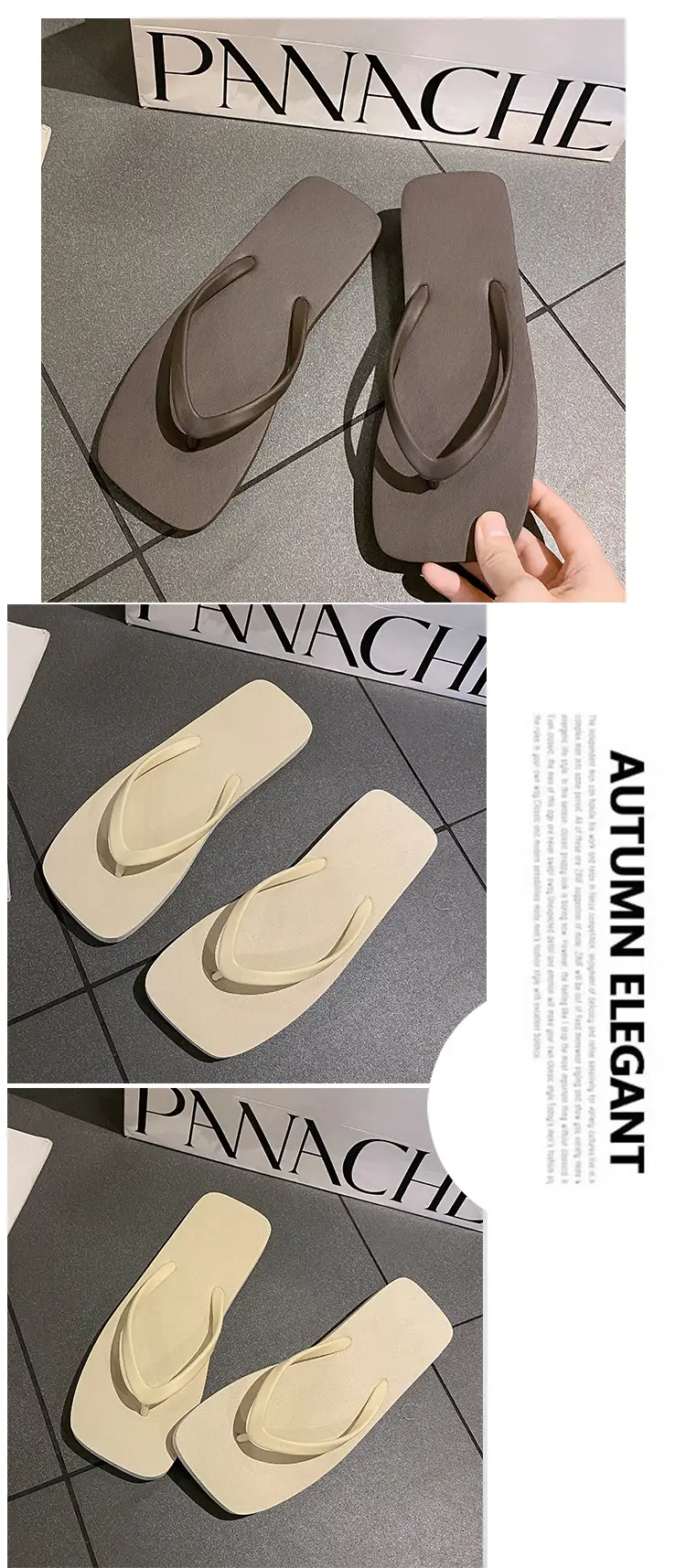 Women's New Japanese Style Flip Flops Pure Color Travel Non-Slip Soft Bottom — feature 9