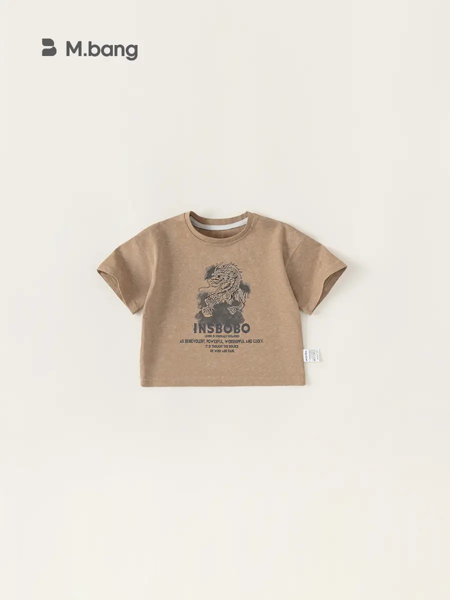 Baby Boys Short Sleeve Cartoon Top Grey Round Neck - Image 6