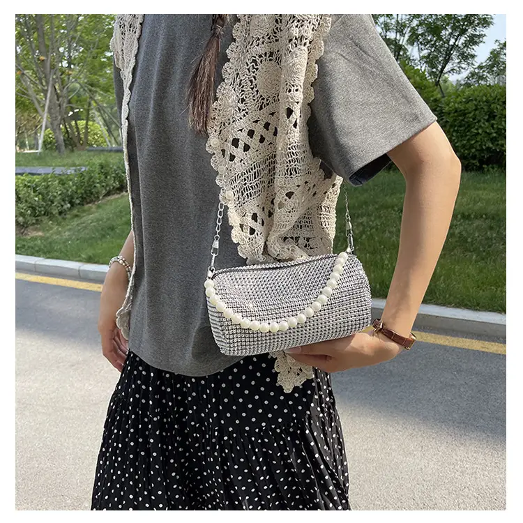 Shiny Rhinestone Pearl Bag for Women Spring Summer — feature 10