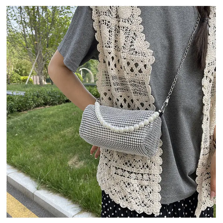 Shiny Rhinestone Pearl Bag for Women Spring Summer — feature 8