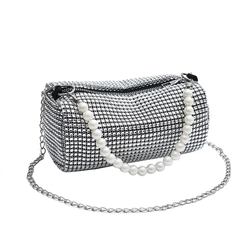 Shiny Rhinestone Pearl Bag for Women Spring Summer - Image 2