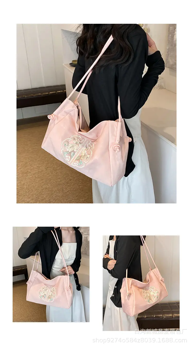 Silver Embroidered Shoulder Bag for Women 2026 — feature 4