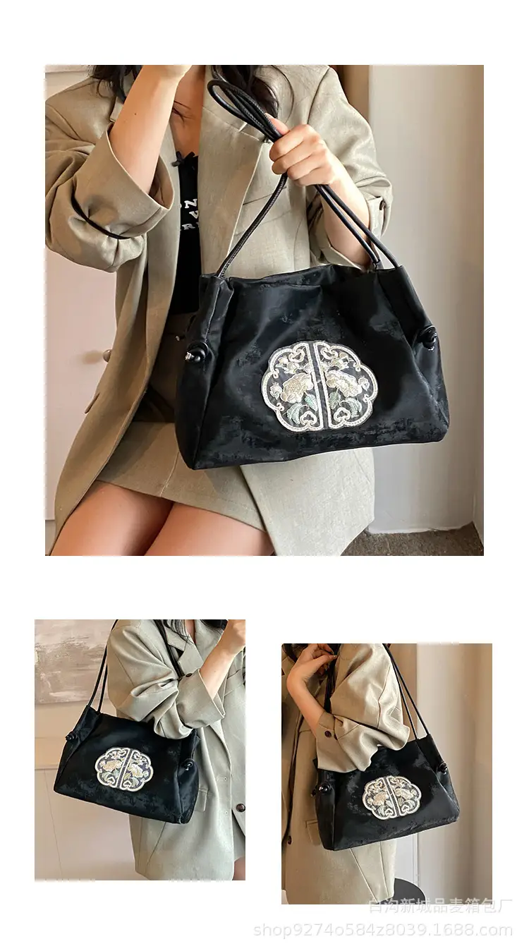 Silver Embroidered Shoulder Bag for Women 2026 — feature 5