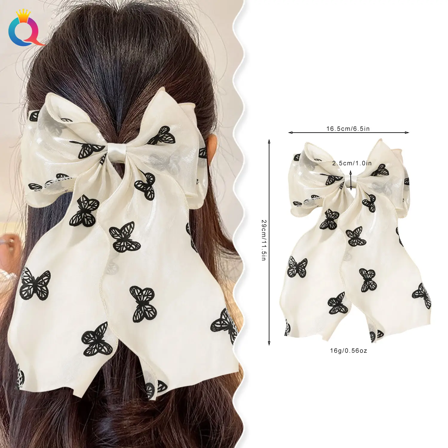 Maroon Bow Hairpin Mesh Ribbon Spring Clip Accessories — feature 30