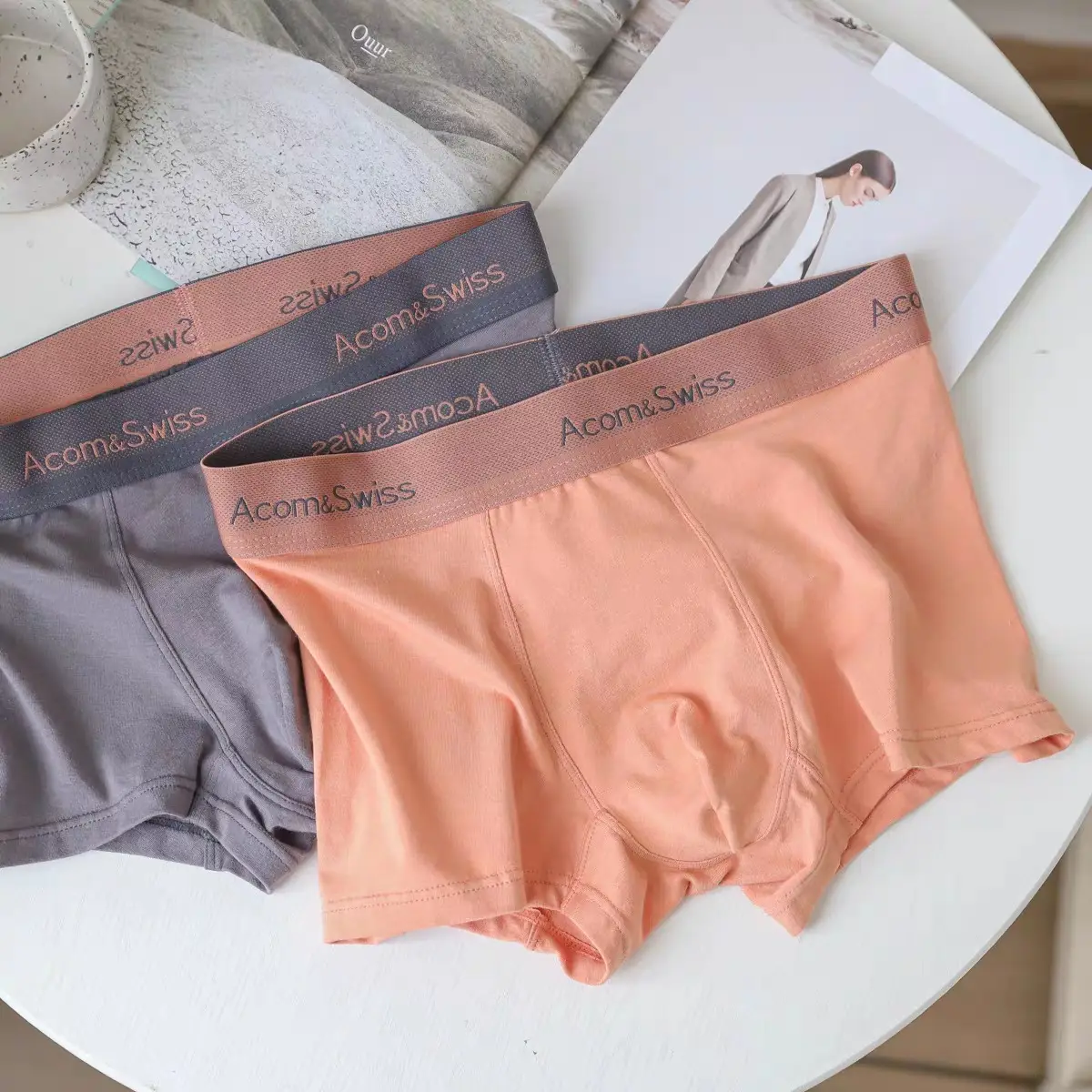 Men's Pure Cotton Boxer Briefs 50S Underwear - Image 11
