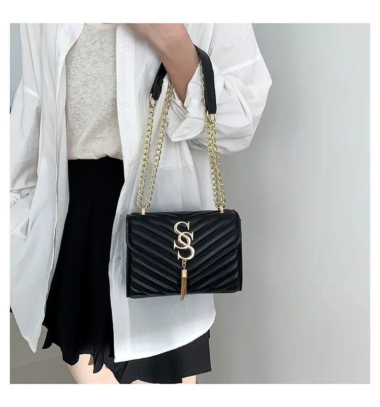 Women's Twill Stitching Crossbody Bag Multi Color — feature 11