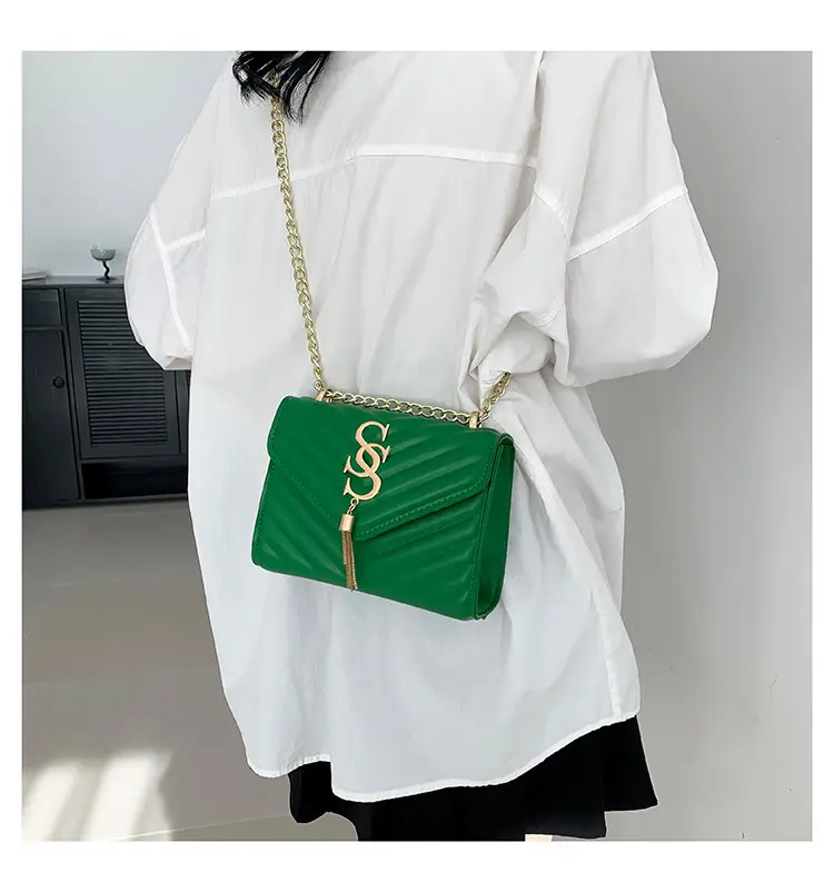Women's Twill Stitching Crossbody Bag Multi Color — feature 12